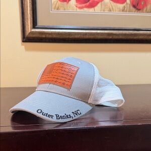 Outer Banks NC Gray and White Trucker Hat